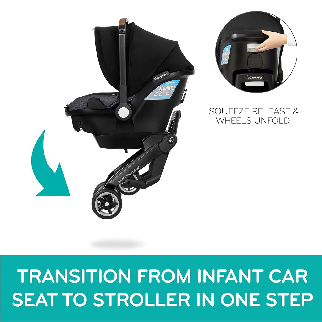 Shyft DualRide with Carryall Storage Infant Car Seat and Stroller Combo
